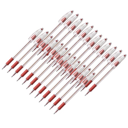 Pentel R.S.V.P. Ballpoint Pen, Medium Point, Red, PK24, 24PK BK91B